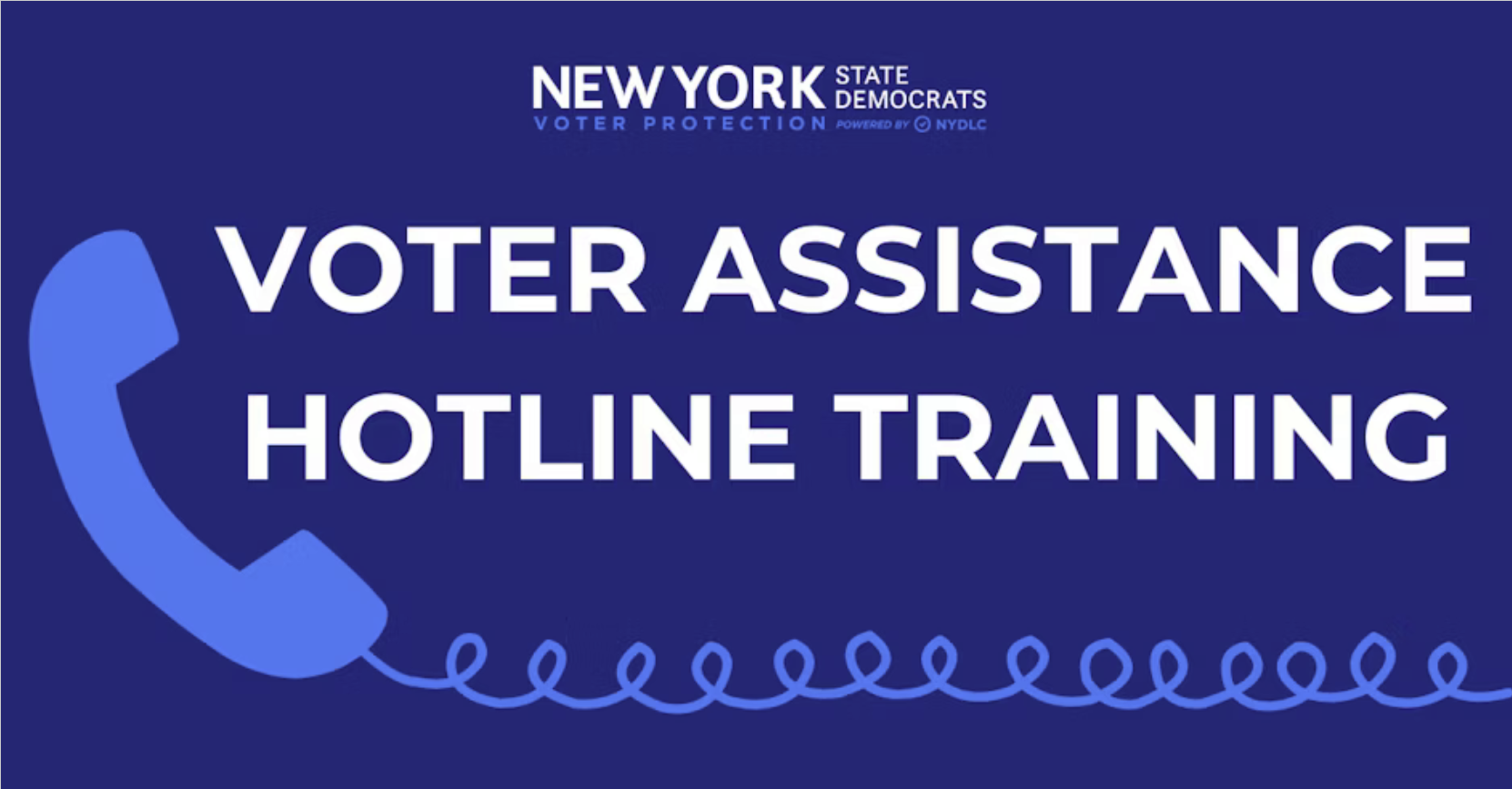 Voter assistance hotline training, NY State Democrats